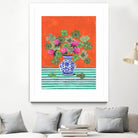 Clovers and Pink Blossoms by Caroline Bonne Muller on GIANT ART - clover bouquet  clover bouquet