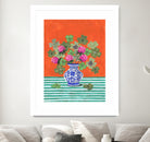 Clovers and Pink Blossoms by Caroline Bonne Muller on GIANT ART - clover bouquet  clover bouquet