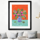 Clovers and Pink Blossoms by Caroline Bonne Muller on GIANT ART - clover bouquet  clover bouquet