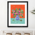 Clovers and Pink Blossoms by Caroline Bonne Muller on GIANT ART - clover bouquet  clover bouquet