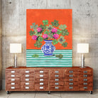 Clovers and Pink Blossoms by Caroline Bonne Muller on GIANT ART - clover bouquet  clover bouquet