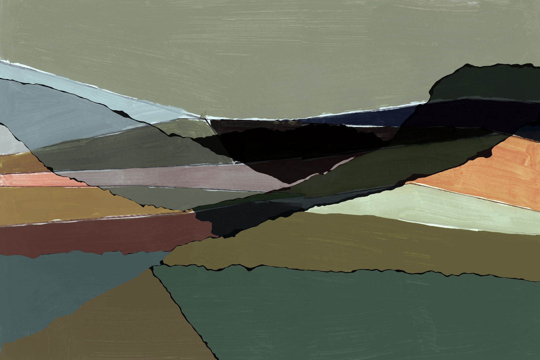 Subdued Landscape by cartissi on GIANT ART - abstract landscape art nature and landscapes abstract landscape art