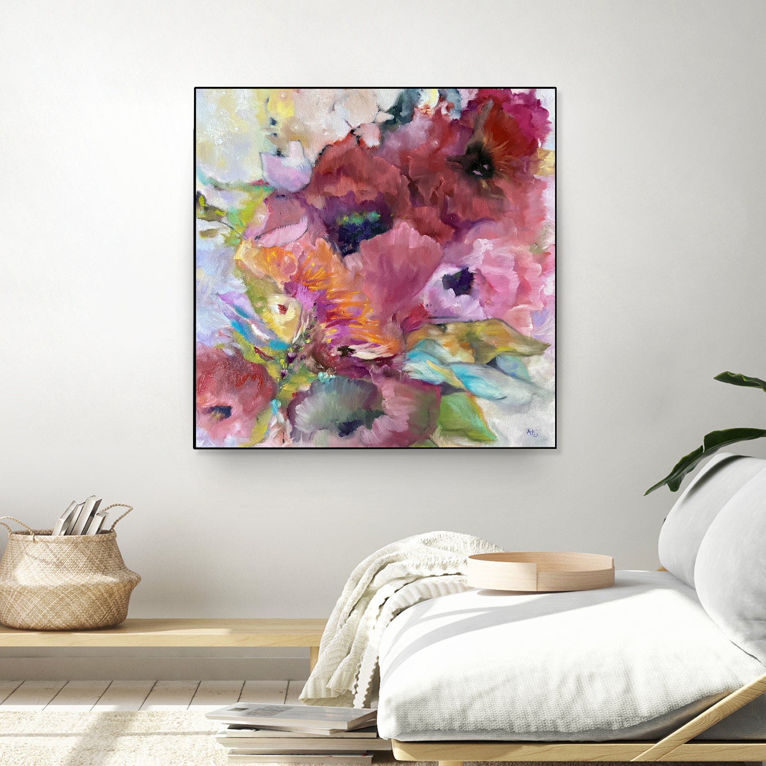Vibrant Floral Abstract by Alexandra Higgins on GIANT ART - floral painting flowers and plants floral painting