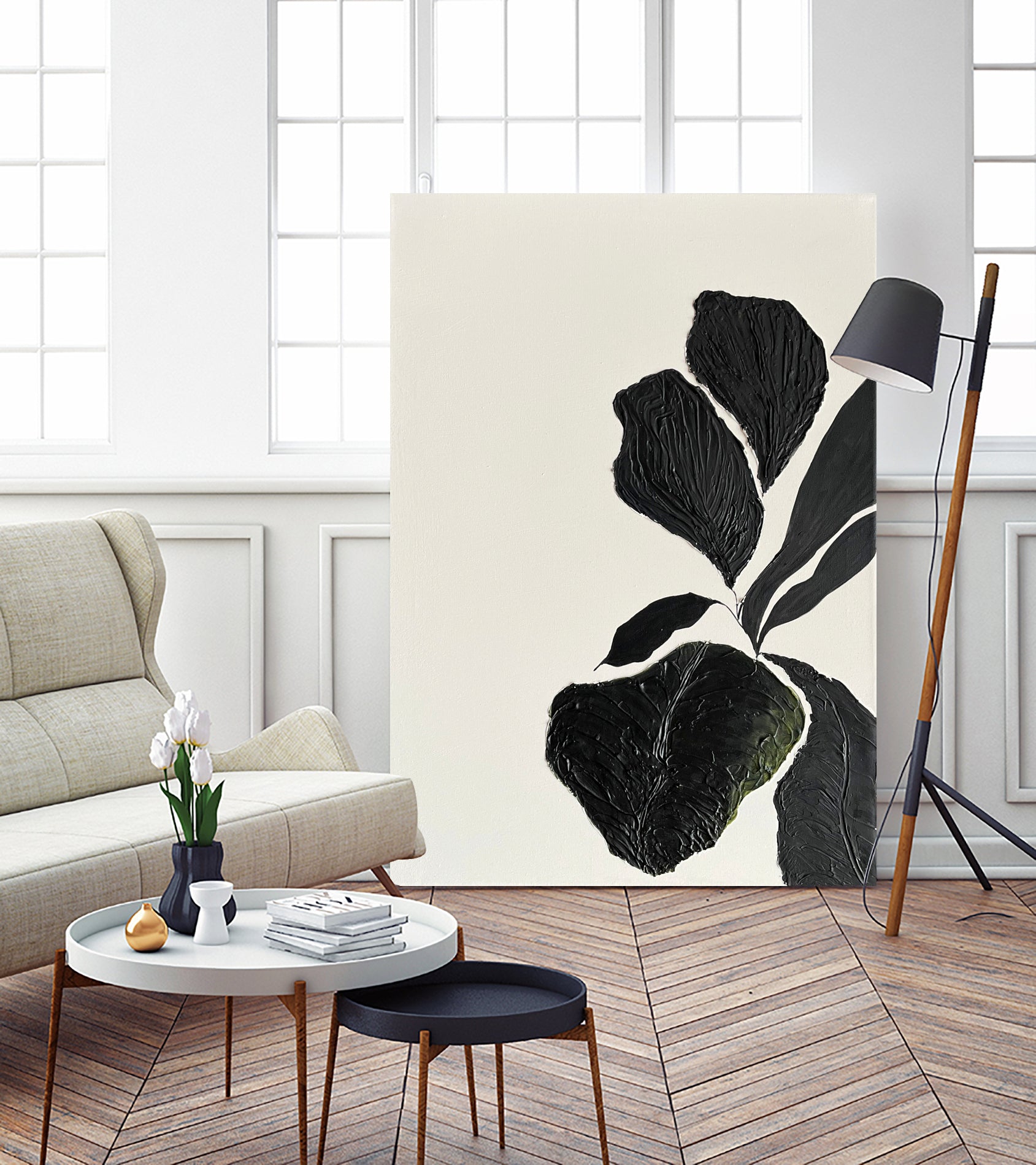 Floral Abstract 1 by Soniya Vijayakumar on GIANT ART -  flowers and plants 
