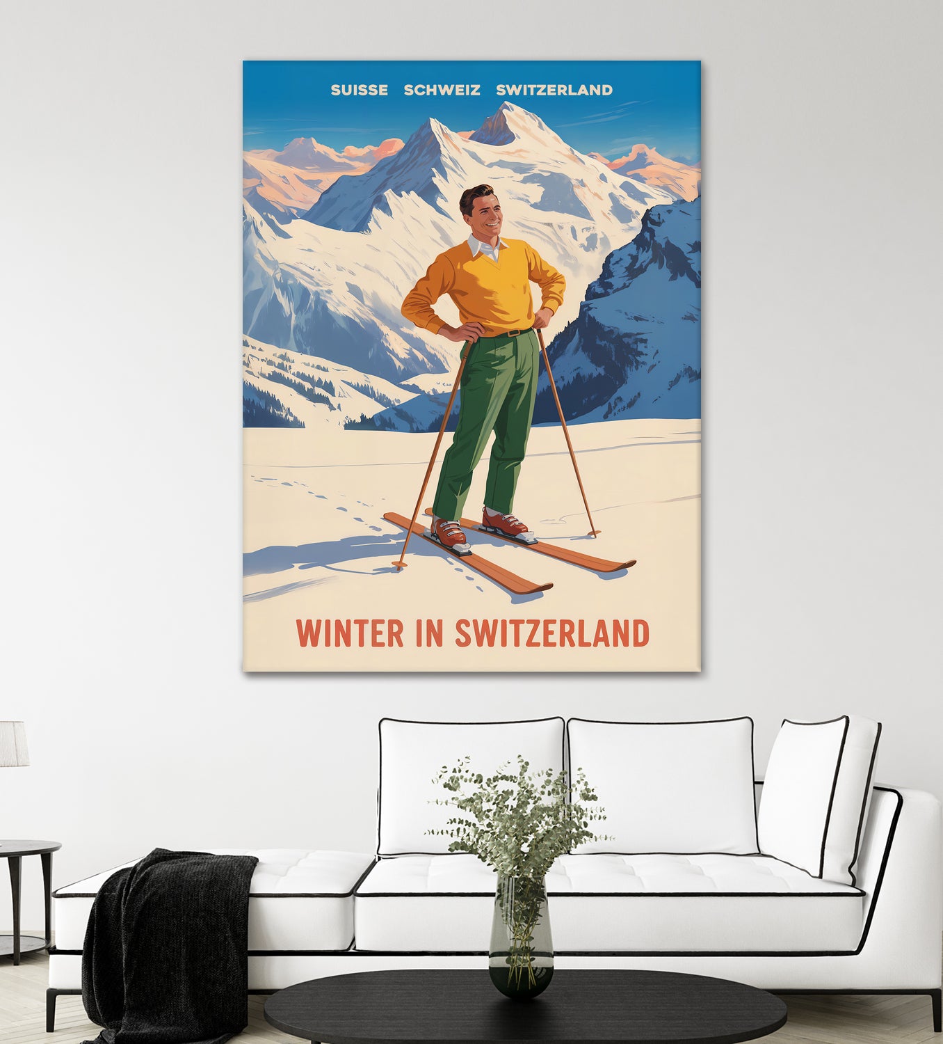 Swiss Alpine Bliss by Andreas Magnusson on GIANT ART - places vintage travel poster