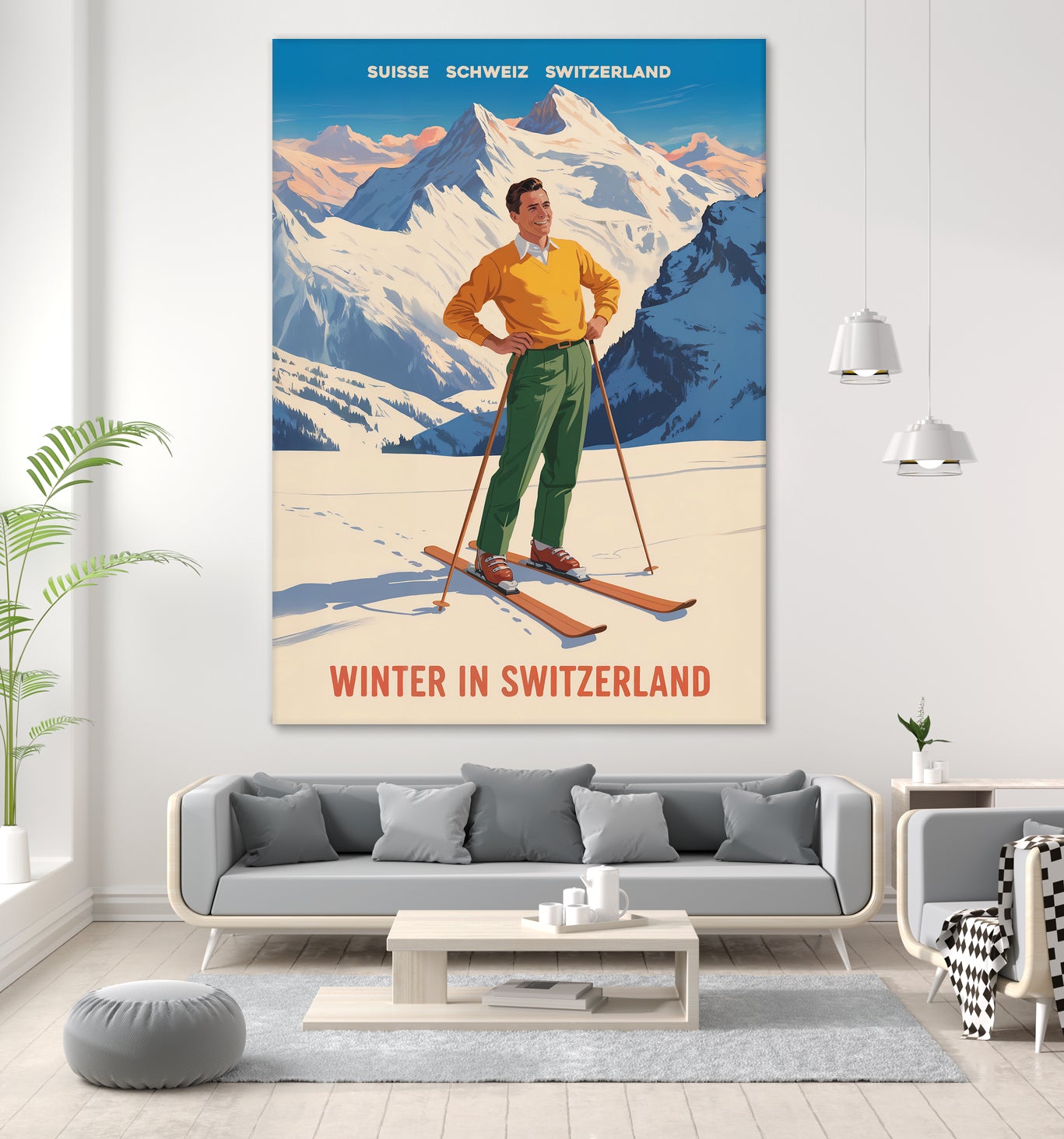 Swiss Alpine Bliss by Andreas Magnusson on GIANT ART - places vintage travel poster