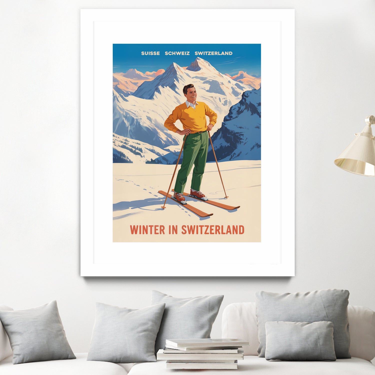 Swiss Alpine Bliss by Andreas Magnusson on GIANT ART - places vintage travel poster