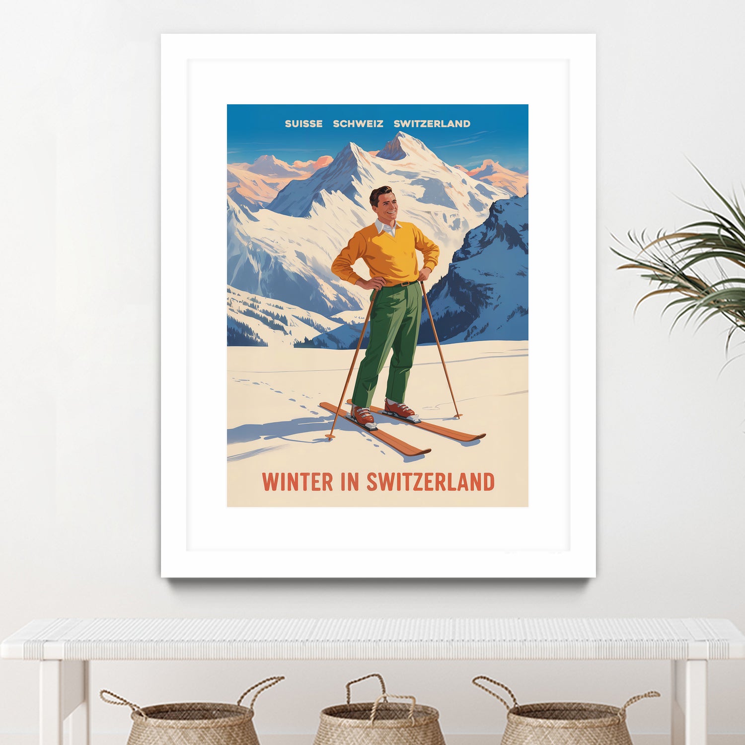 Swiss Alpine Bliss by Andreas Magnusson on GIANT ART - places vintage travel poster