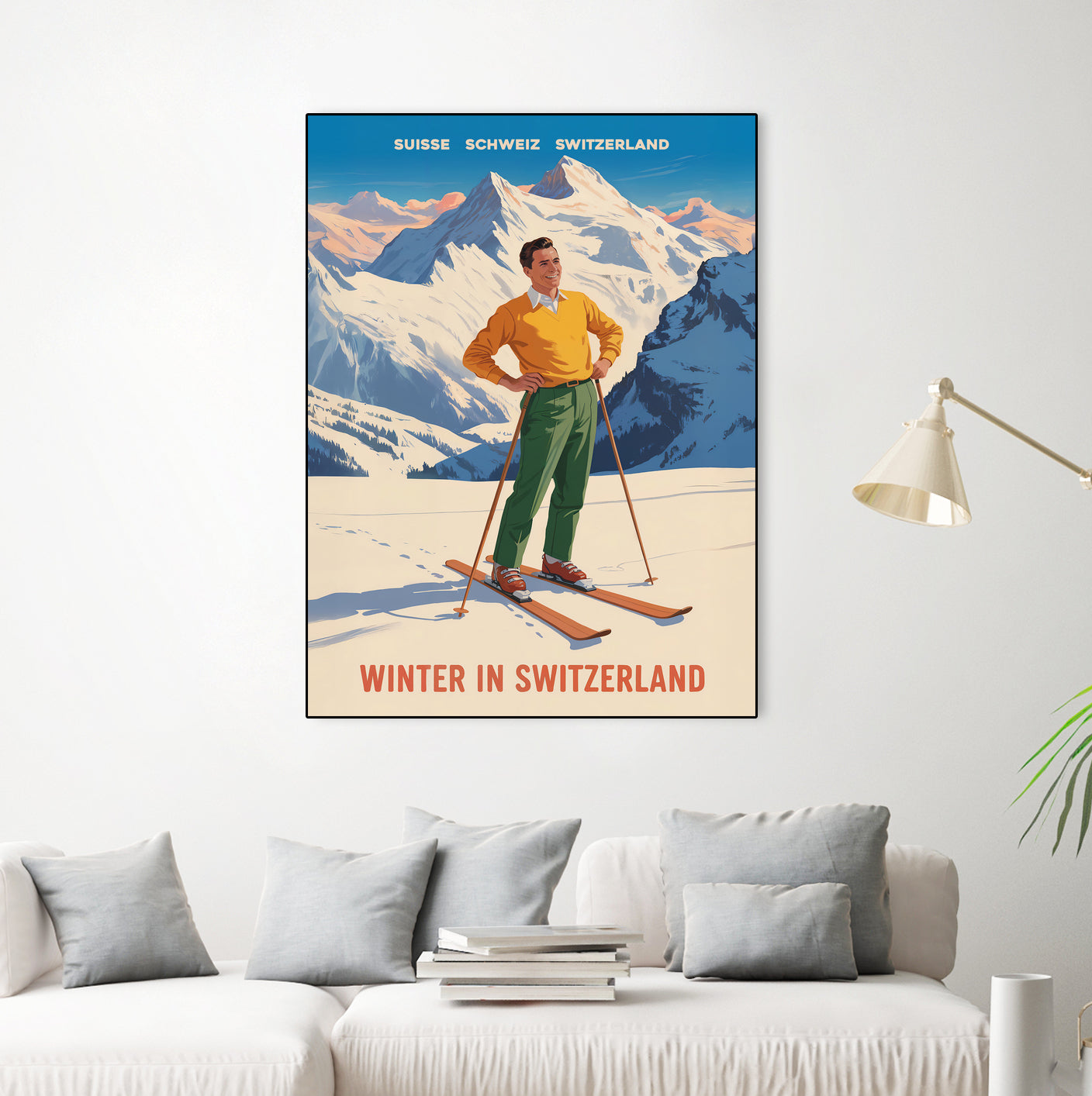 Swiss Alpine Bliss by Andreas Magnusson on GIANT ART - places vintage travel poster