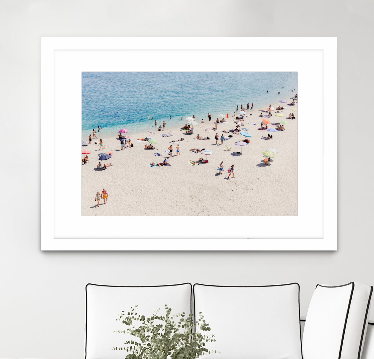 Tropea beach in the Summer by Photolovers on GIANT ART - umbrella photography umbrella