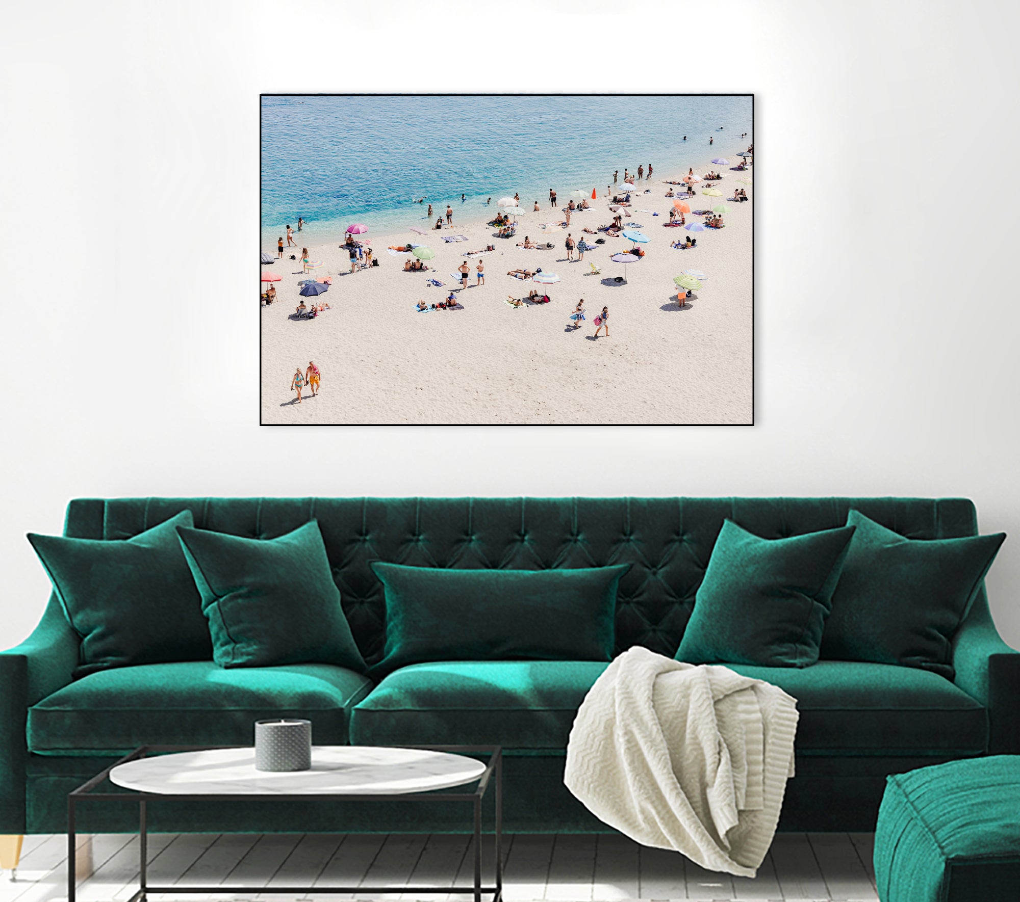 Tropea beach in the Summer by Photolovers on GIANT ART - umbrella photography umbrella