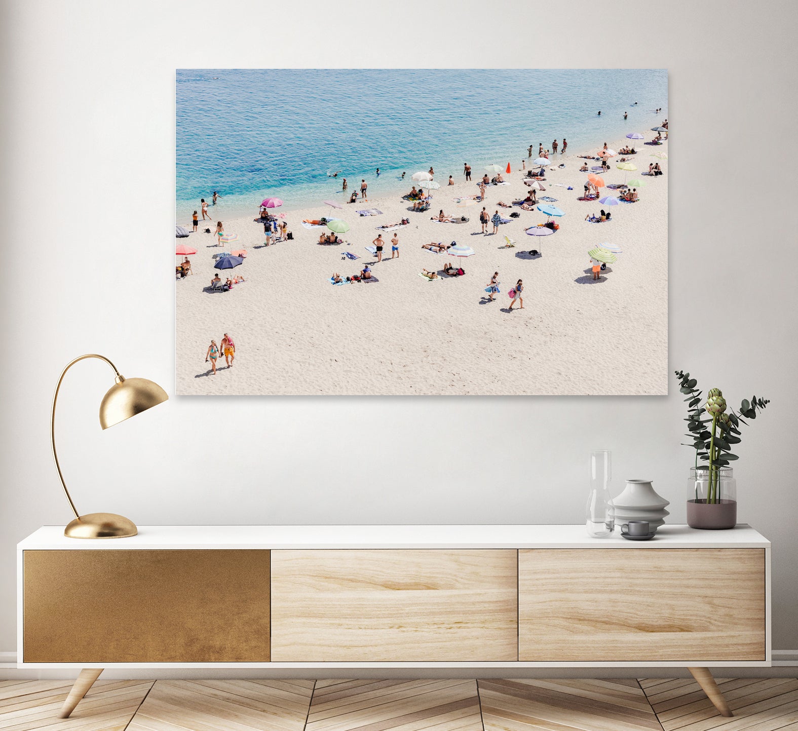 Tropea beach in the Summer by Photolovers on GIANT ART - umbrella photography umbrella