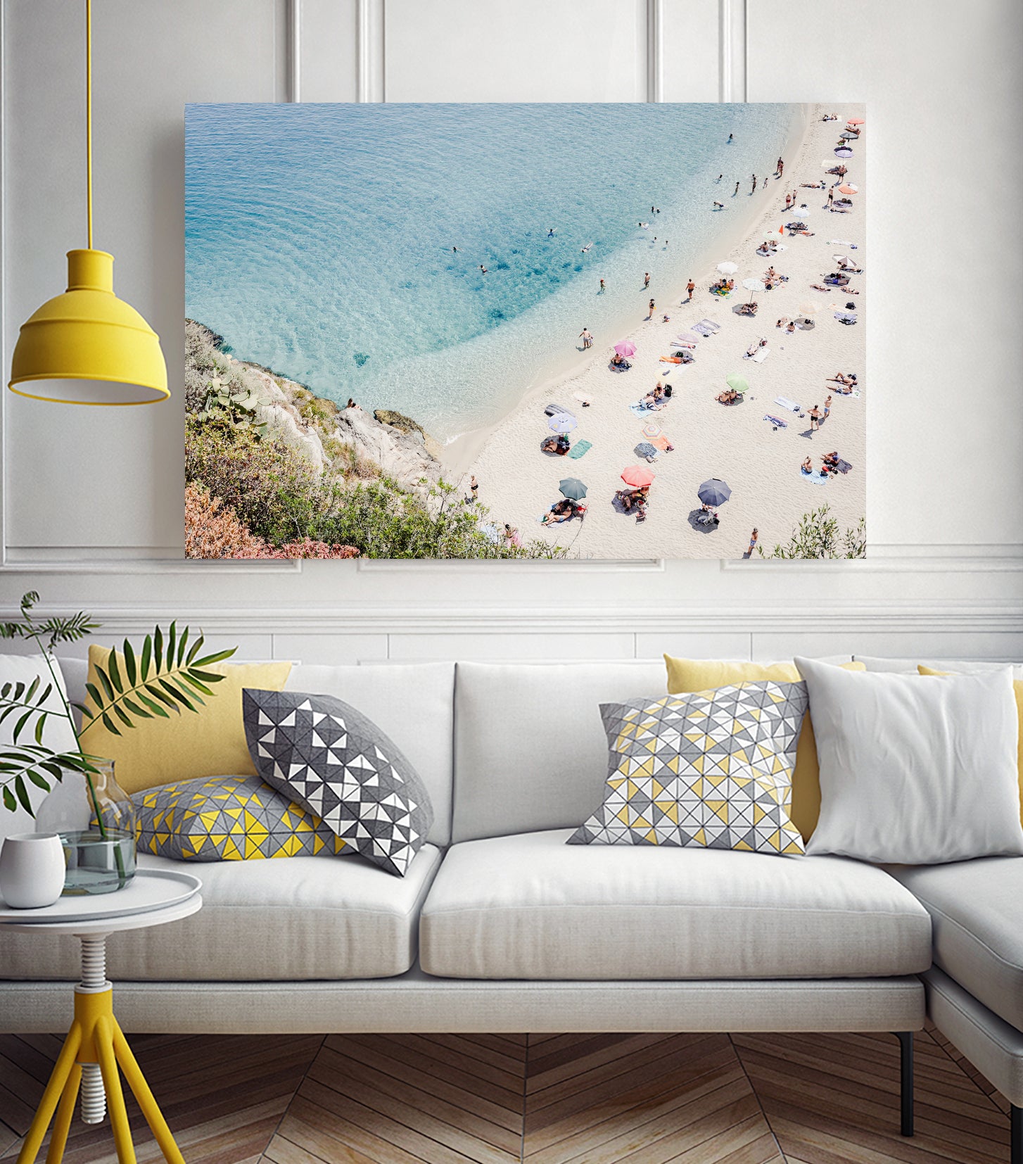 Tropea beach in Italy by Photolovers on GIANT ART - umbrella photography umbrella