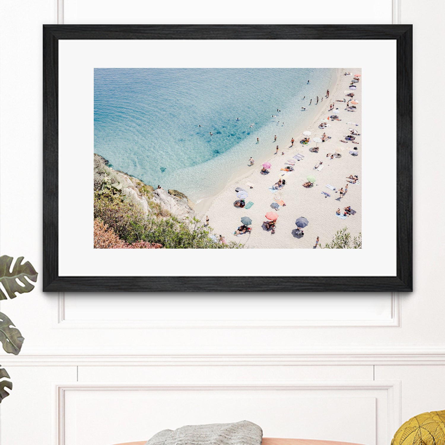 Tropea beach in Italy by Photolovers on GIANT ART - umbrella photography umbrella