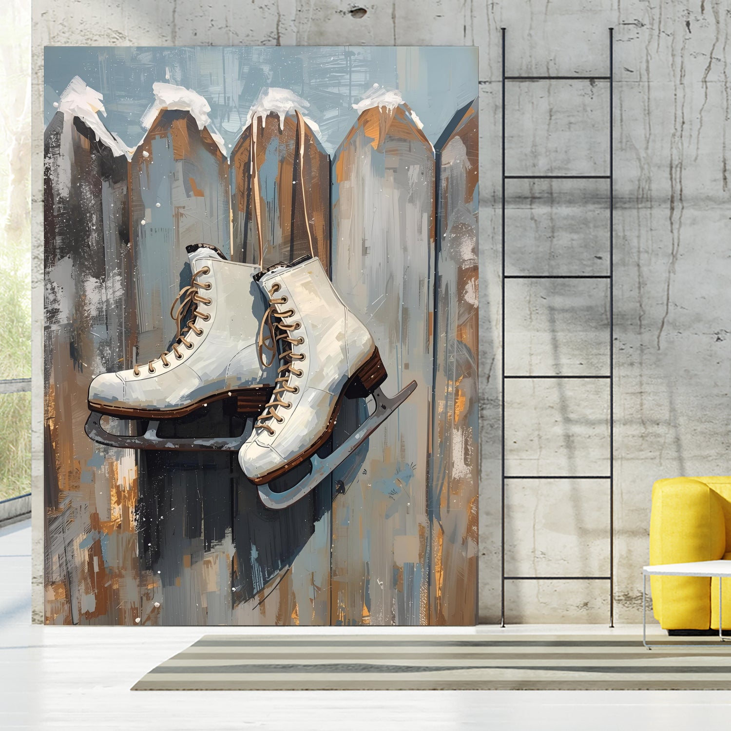 Schlittschuhe am Zaun by Ohkimiko on GIANT ART -  schlittschuhe