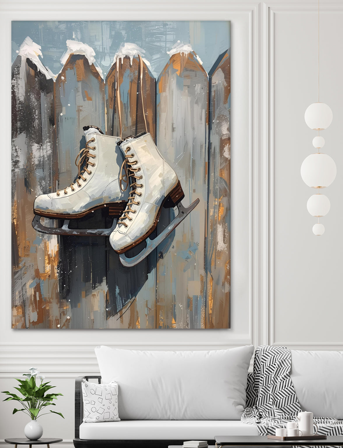 Schlittschuhe am Zaun by Ohkimiko on GIANT ART -  schlittschuhe