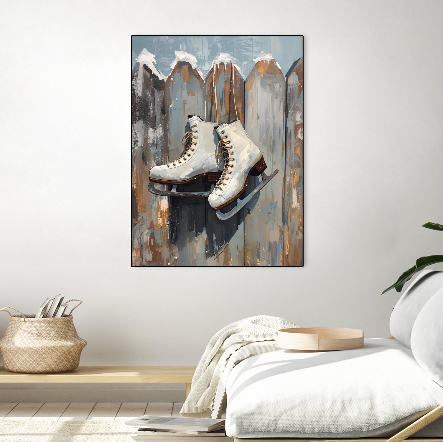 Schlittschuhe am Zaun by Ohkimiko on GIANT ART -  schlittschuhe