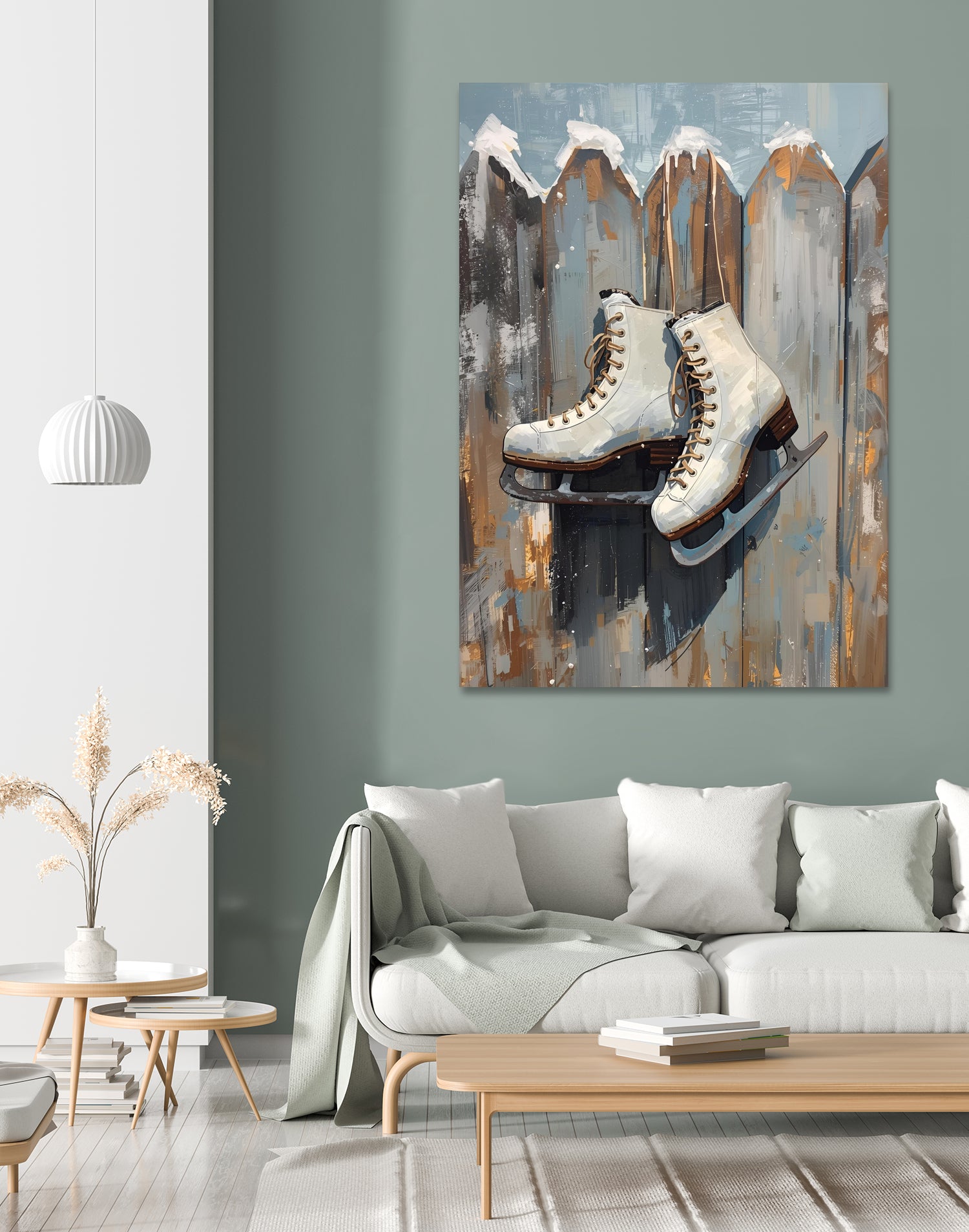 Schlittschuhe am Zaun by Ohkimiko on GIANT ART -  schlittschuhe