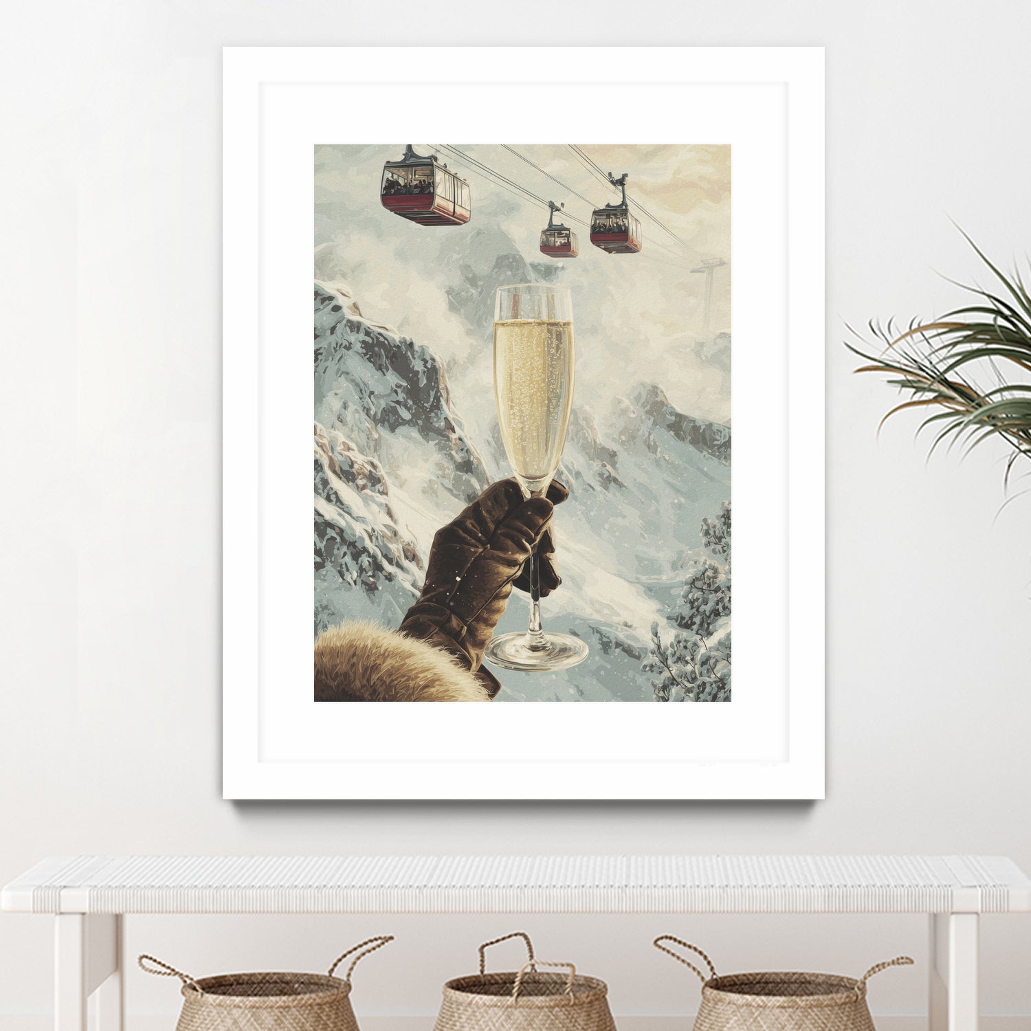 Bubbly Skiing by Andreas Magnusson on GIANT ART - figurative champagne