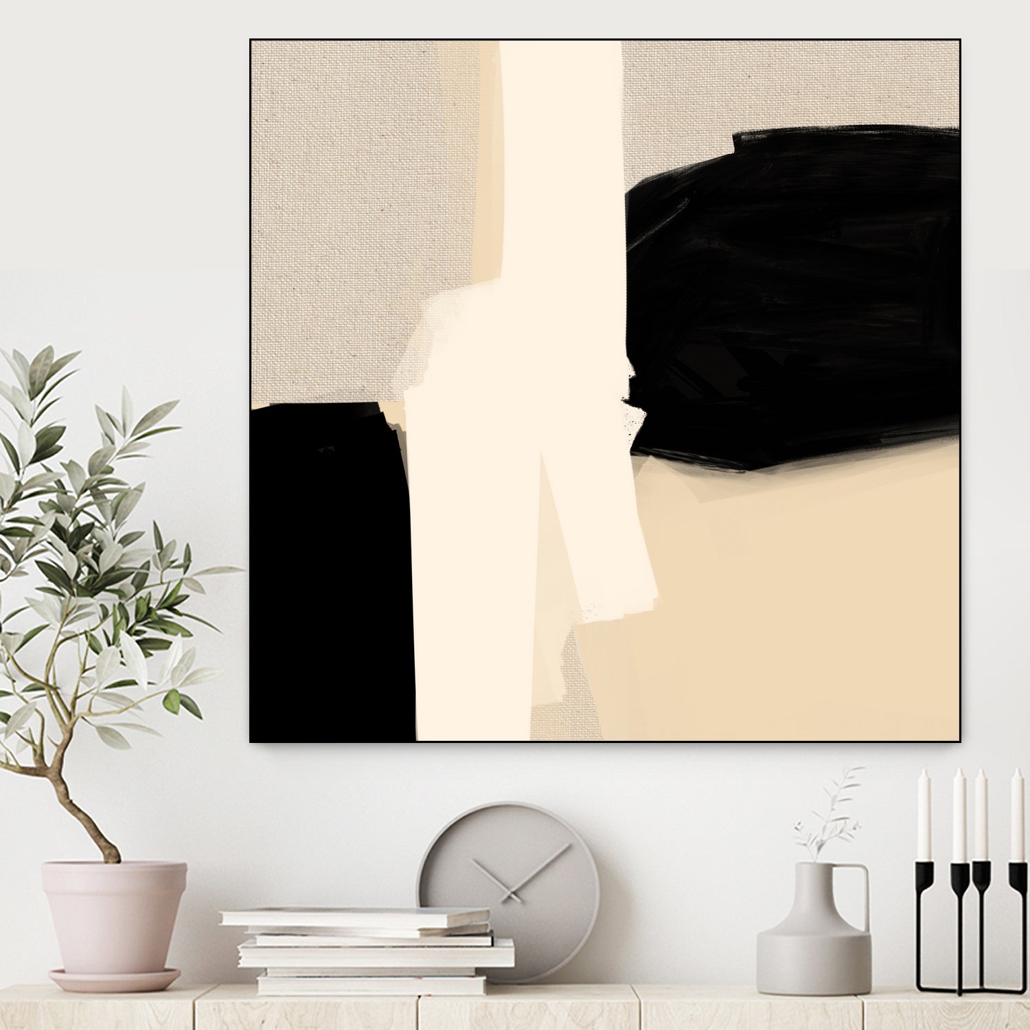 Opposites Attract 5 by Simona Gocan on GIANT ART - illustration neutral tones