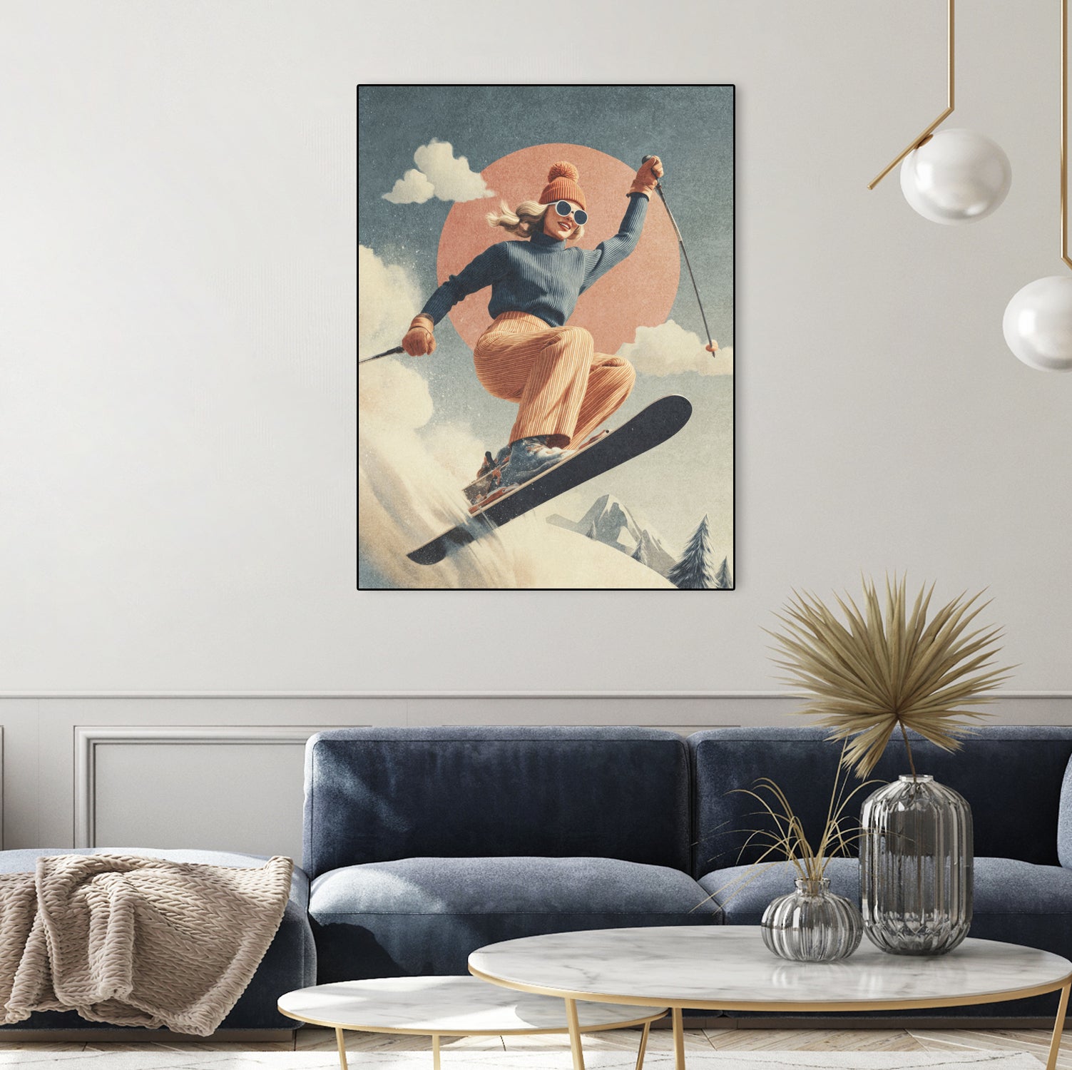 Skiing Adventure by Emel Tunaboylu on GIANT ART -  skiing25
