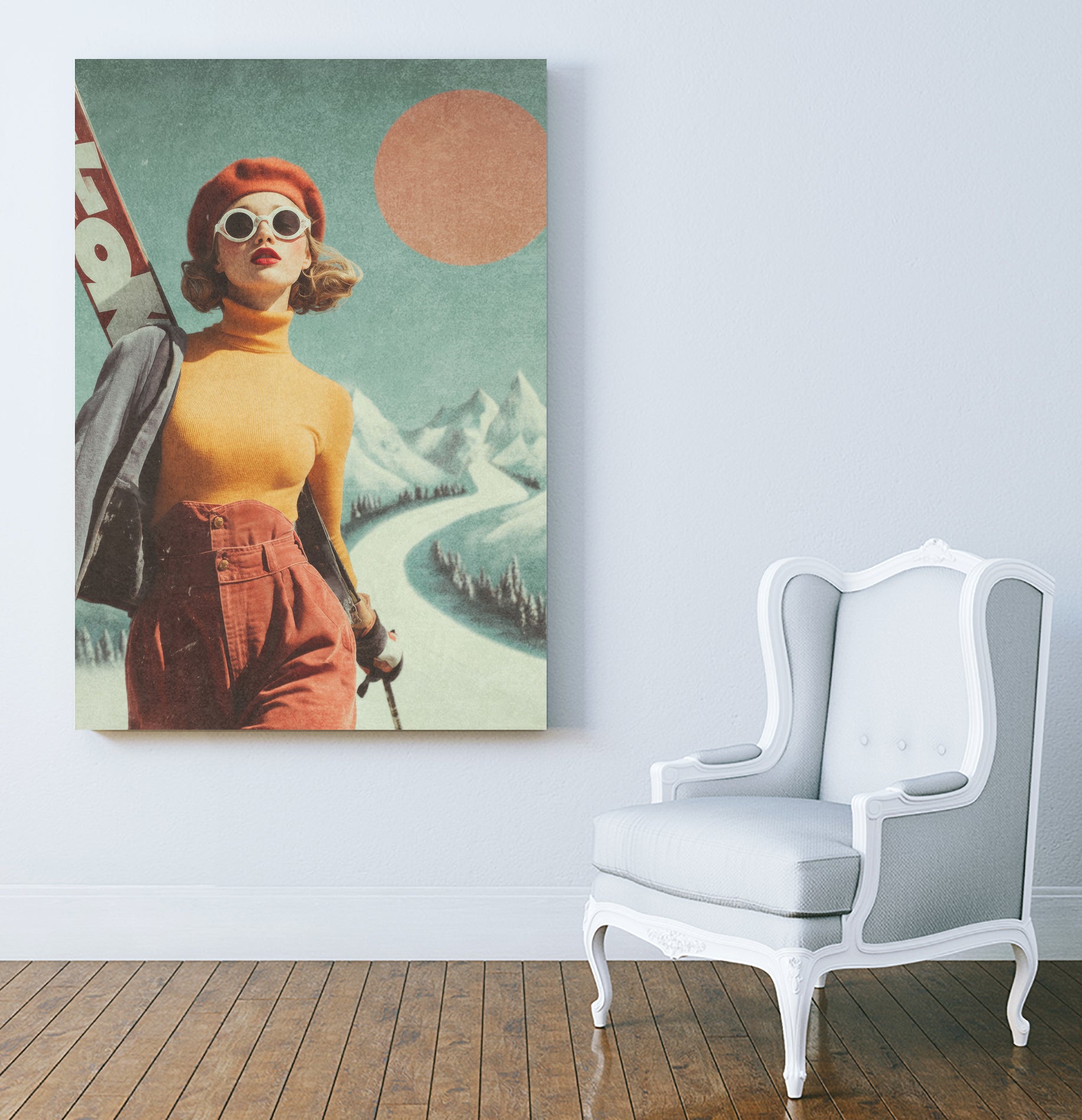 Skiing Adventure by Emel Tunaboylu on GIANT ART -  skiing25