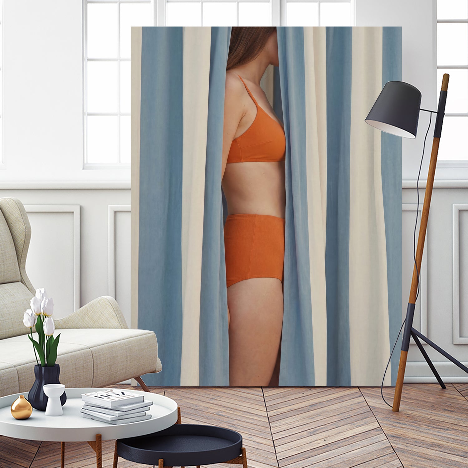 Behind the Curtains by Andreas Magnusson on GIANT ART - illustration woman