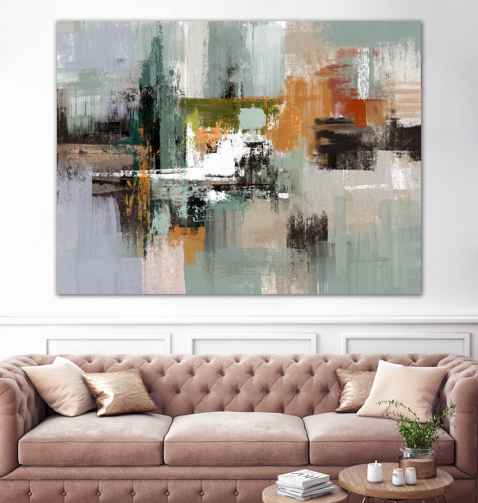 Green by Sage Rust on GIANT ART - cheney black abstract julia cheney