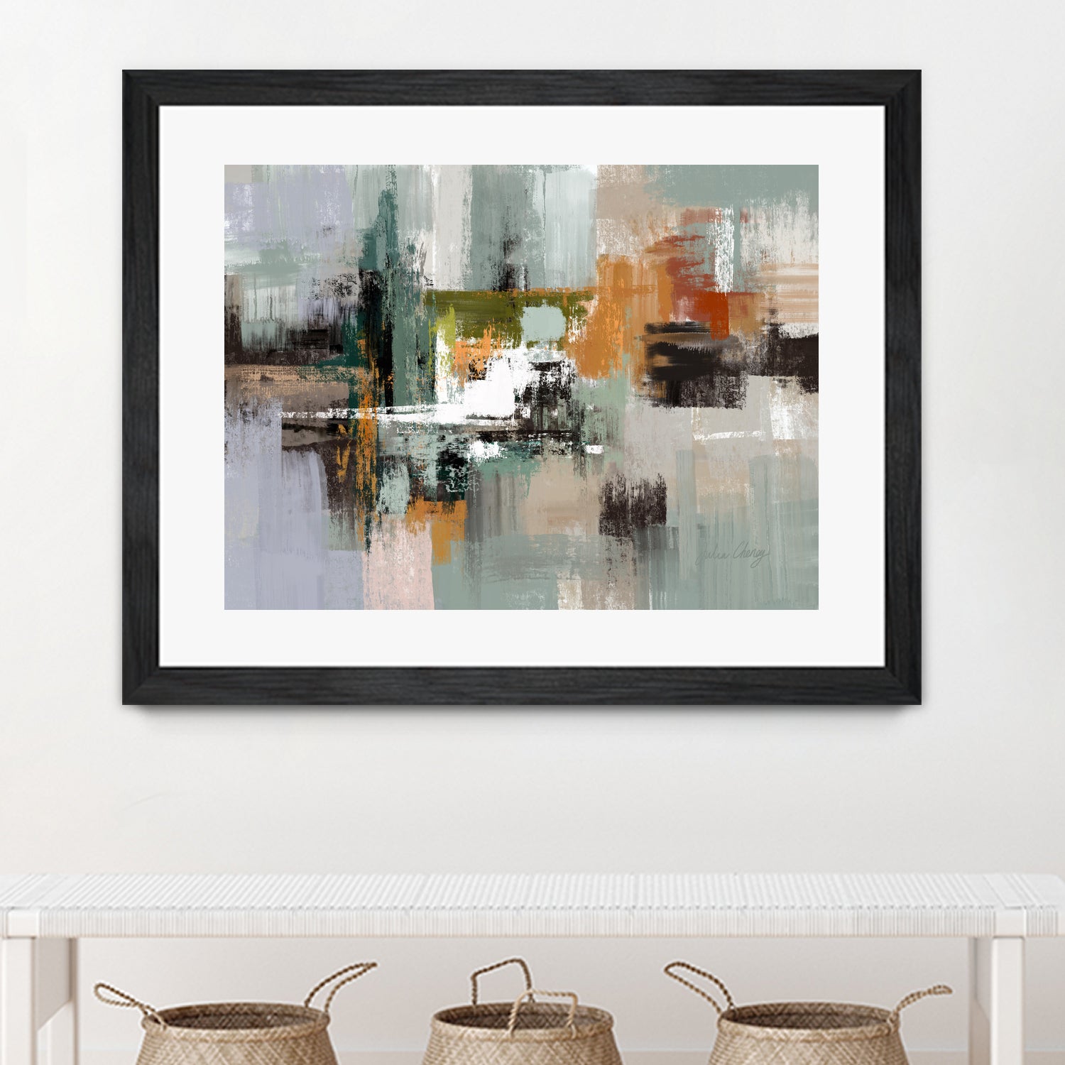 Green by Sage Rust on GIANT ART - cheney black abstract julia cheney