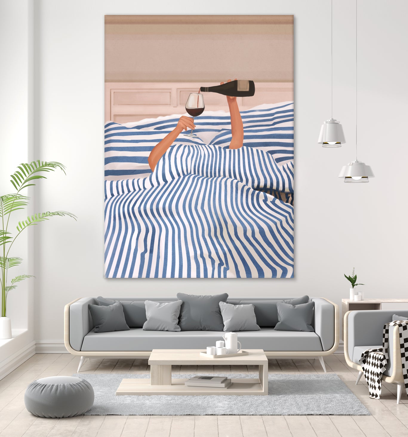 Morning Wine 3 by Flow Line on GIANT ART - illustration woman