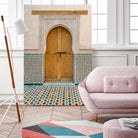 Decorated brown wooden door in Morocco by Photolovers on GIANT ART - photography morocco