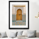 Decorated brown wooden door in Morocco by Photolovers on GIANT ART - photography morocco