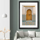 Decorated brown wooden door in Morocco by Photolovers on GIANT ART - photography morocco