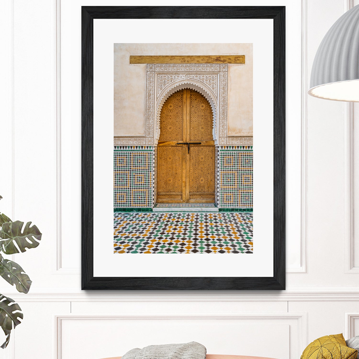 Decorated brown wooden door in Morocco by Photolovers on GIANT ART - photography morocco