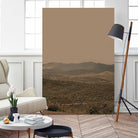 Atmospheric Layered Terrain Landscape With Warm Retro Tonal Haze by Stephanie Klatt on GIANT ART - textural landscape  textural