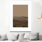 Atmospheric Layered Terrain Landscape With Warm Retro Tonal Haze by Stephanie Klatt on GIANT ART - textural landscape  textural