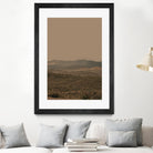 Atmospheric Layered Terrain Landscape With Warm Retro Tonal Haze by Stephanie Klatt on GIANT ART - textural landscape  textural