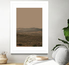Atmospheric Layered Terrain Landscape With Warm Retro Tonal Haze by Stephanie Klatt on GIANT ART - textural landscape  textural