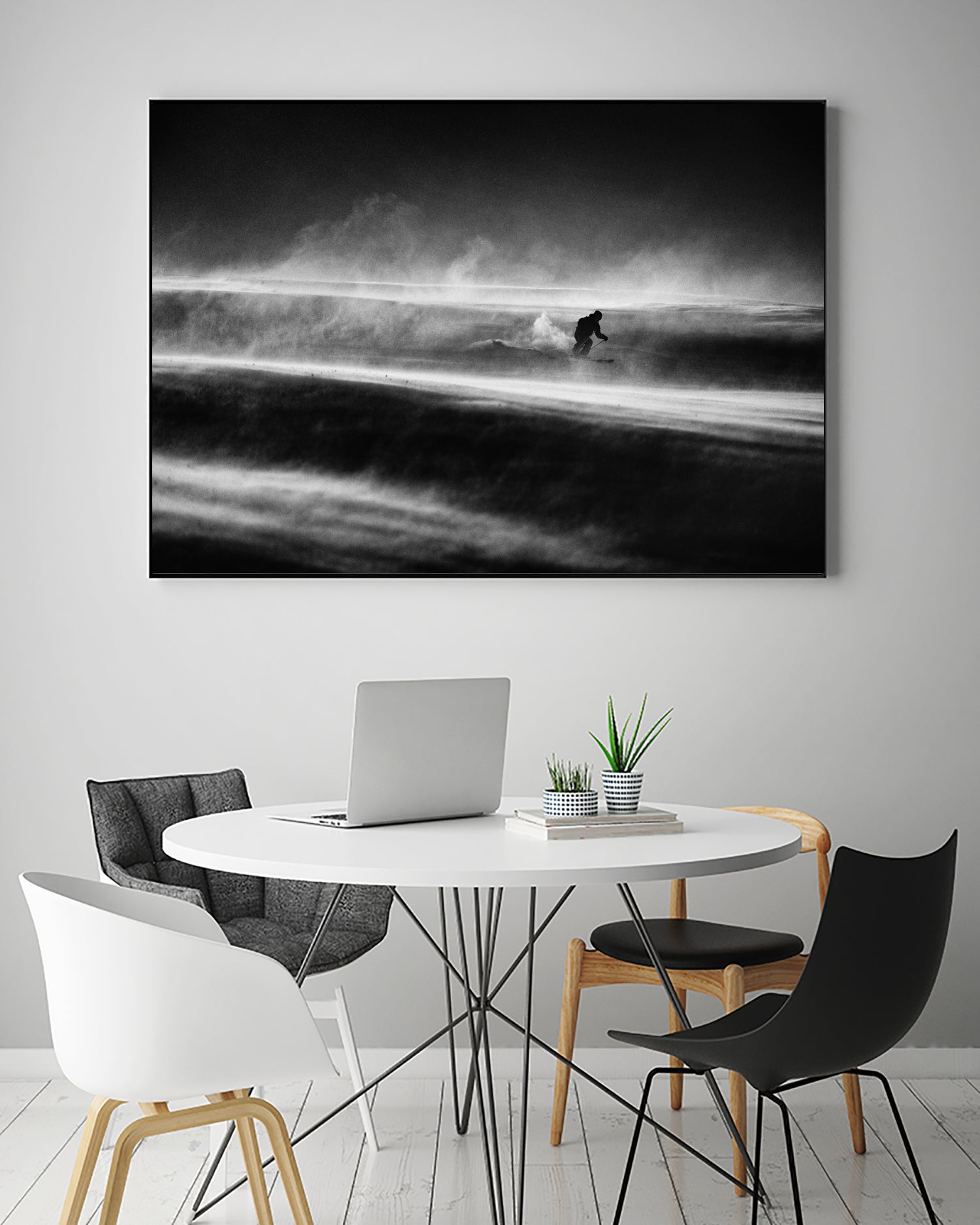 Race against the time and wind by Peter on GIANT ART - photography skier