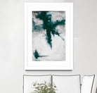 Dark Teal Room Abstract by Walt Johnson on GIANT ART - abstract dark