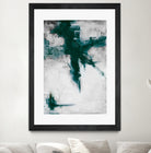 Dark Teal Room Abstract by Walt Johnson on GIANT ART - abstract dark