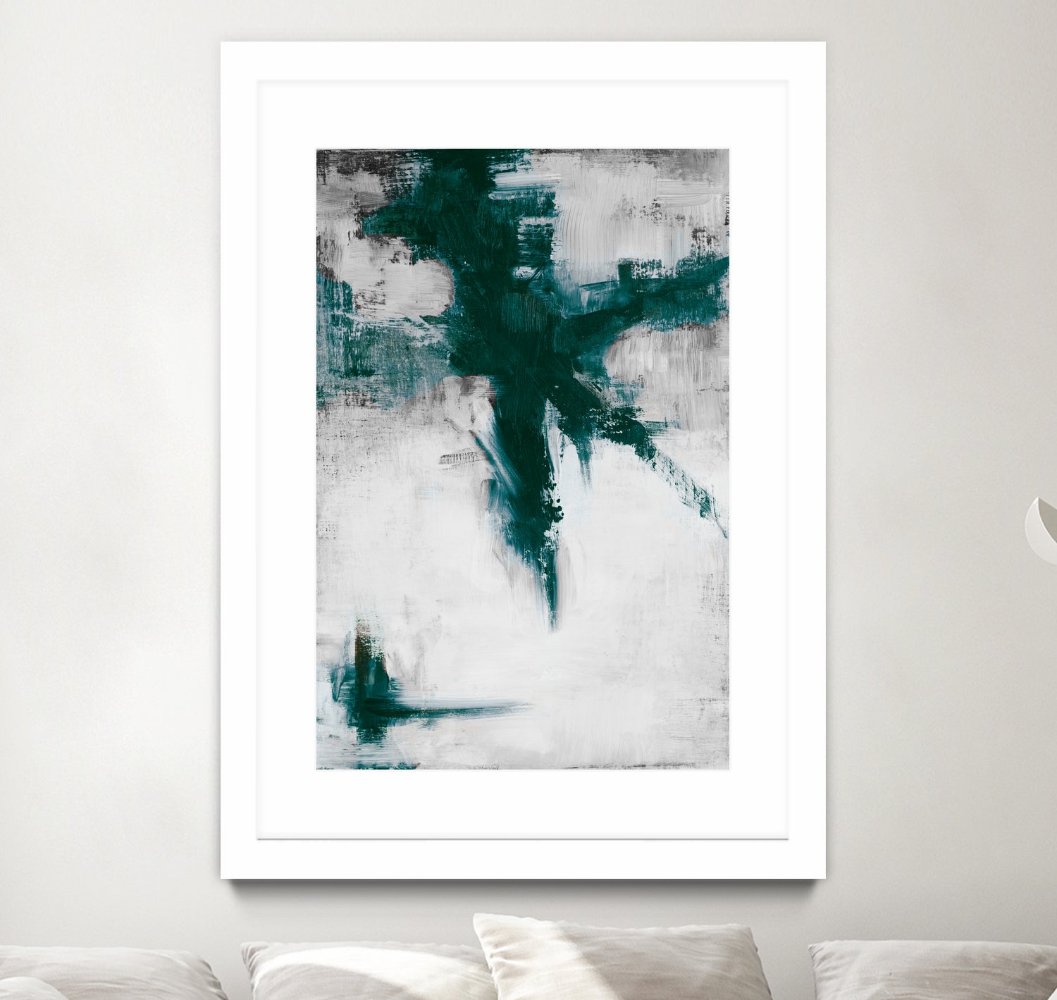 Dark Teal Room Abstract by Walt Johnson on GIANT ART - abstract dark