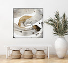 Gray Paint Abstract with Gold by Kat Papa on GIANT ART - abstract gray