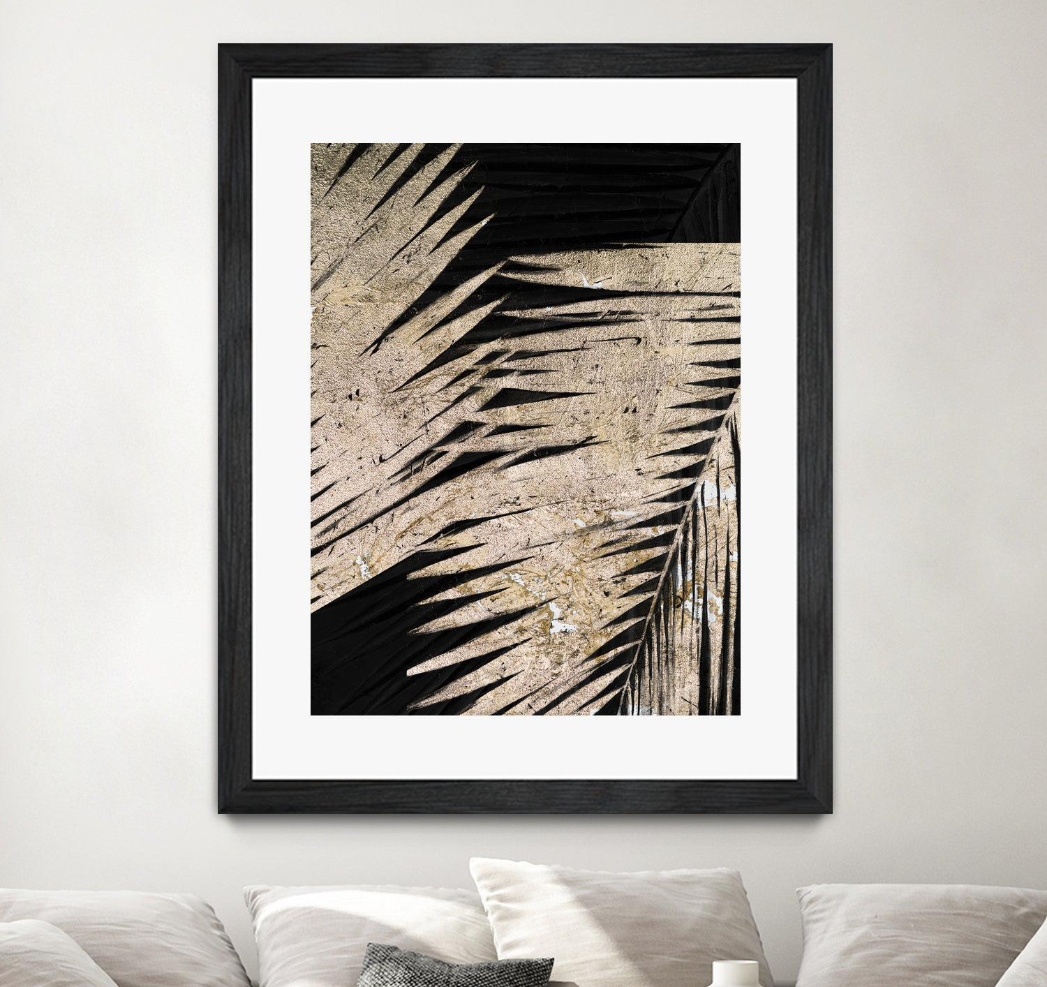 Neutral Palmas on Black I by Patricia  Pinto on GIANT ART - palms palmas