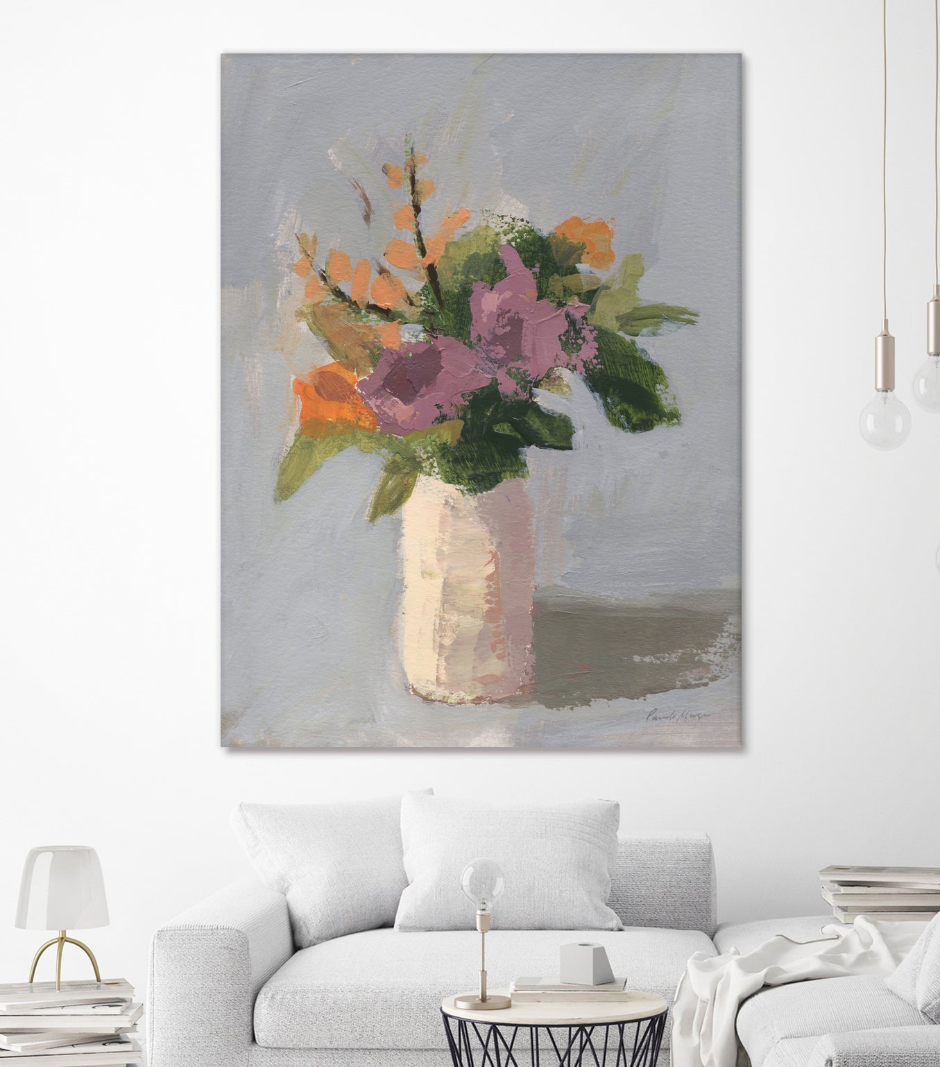 Fall Floral by Pamela Munger on GIANT ART - grey botanical