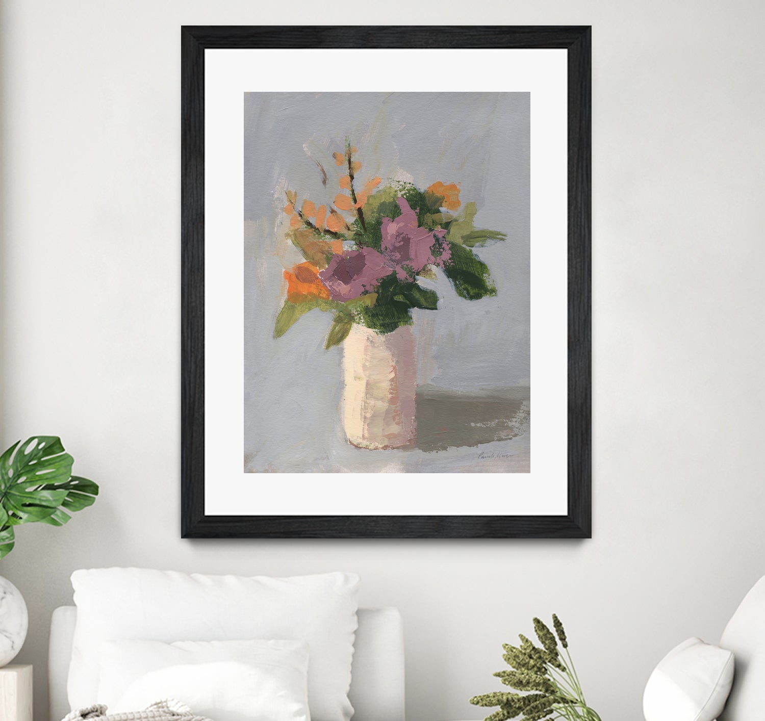 Fall Floral by Pamela Munger on GIANT ART - grey botanical