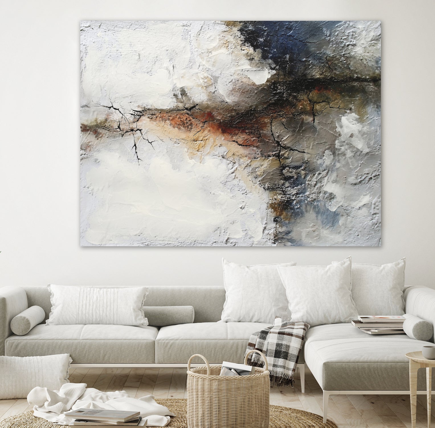 Unlined I by Melissa Wang on GIANT ART - abstract geometrics cloud dancer