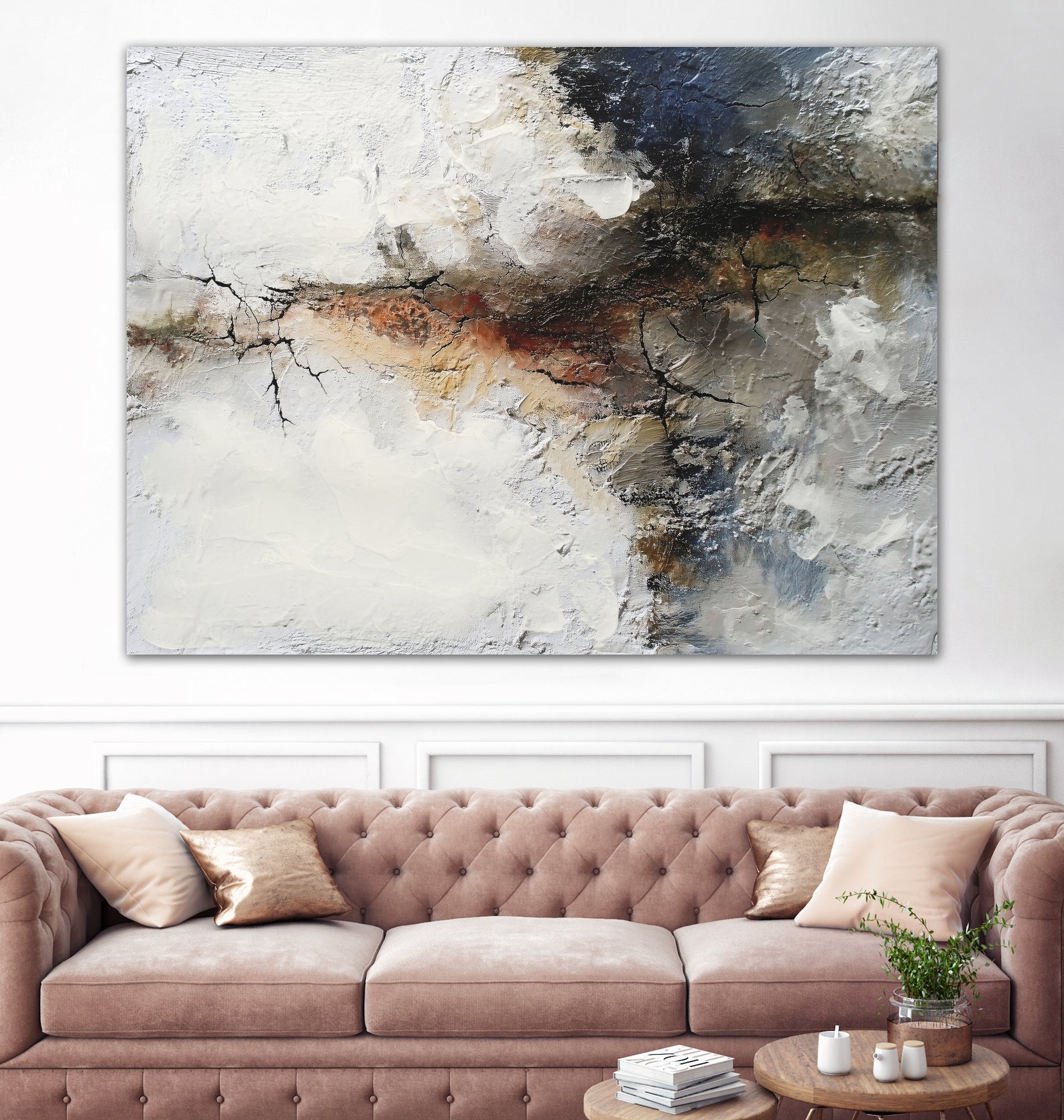 Unlined I by Melissa Wang on GIANT ART - abstract geometrics cloud dancer