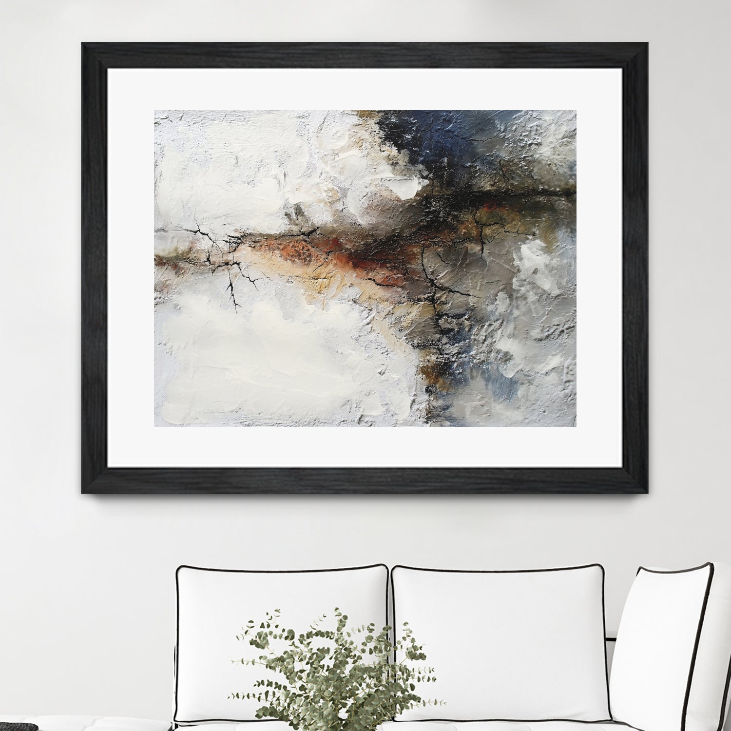 Unlined I by Melissa Wang on GIANT ART - abstract geometrics cloud dancer