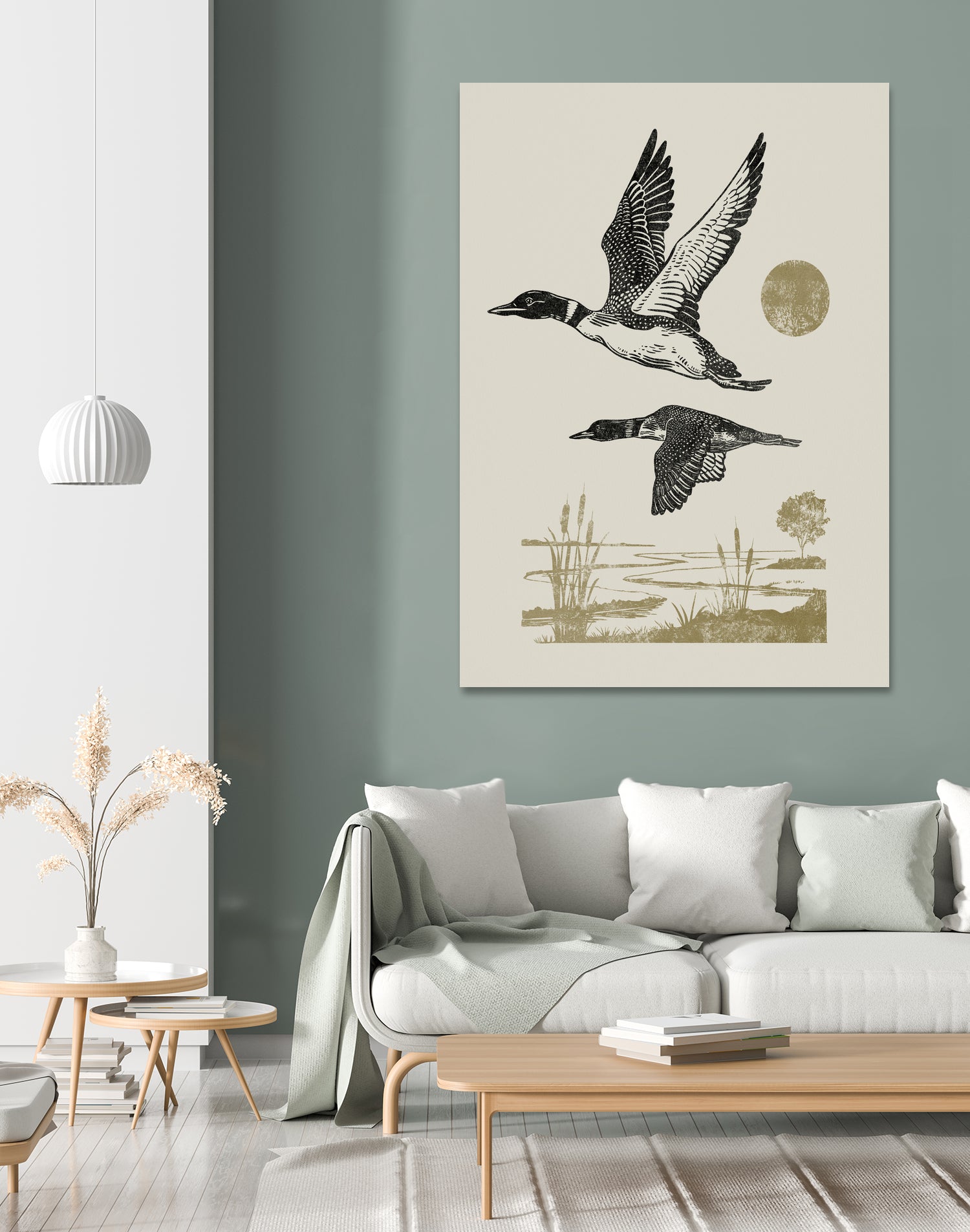 Lake Meditation ll by Victoria Barnes on GIANT ART - animals nature birds